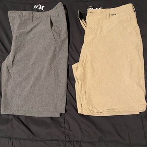 Hurley Board/Casual Shorts - 33 Waist - 2 Pairs